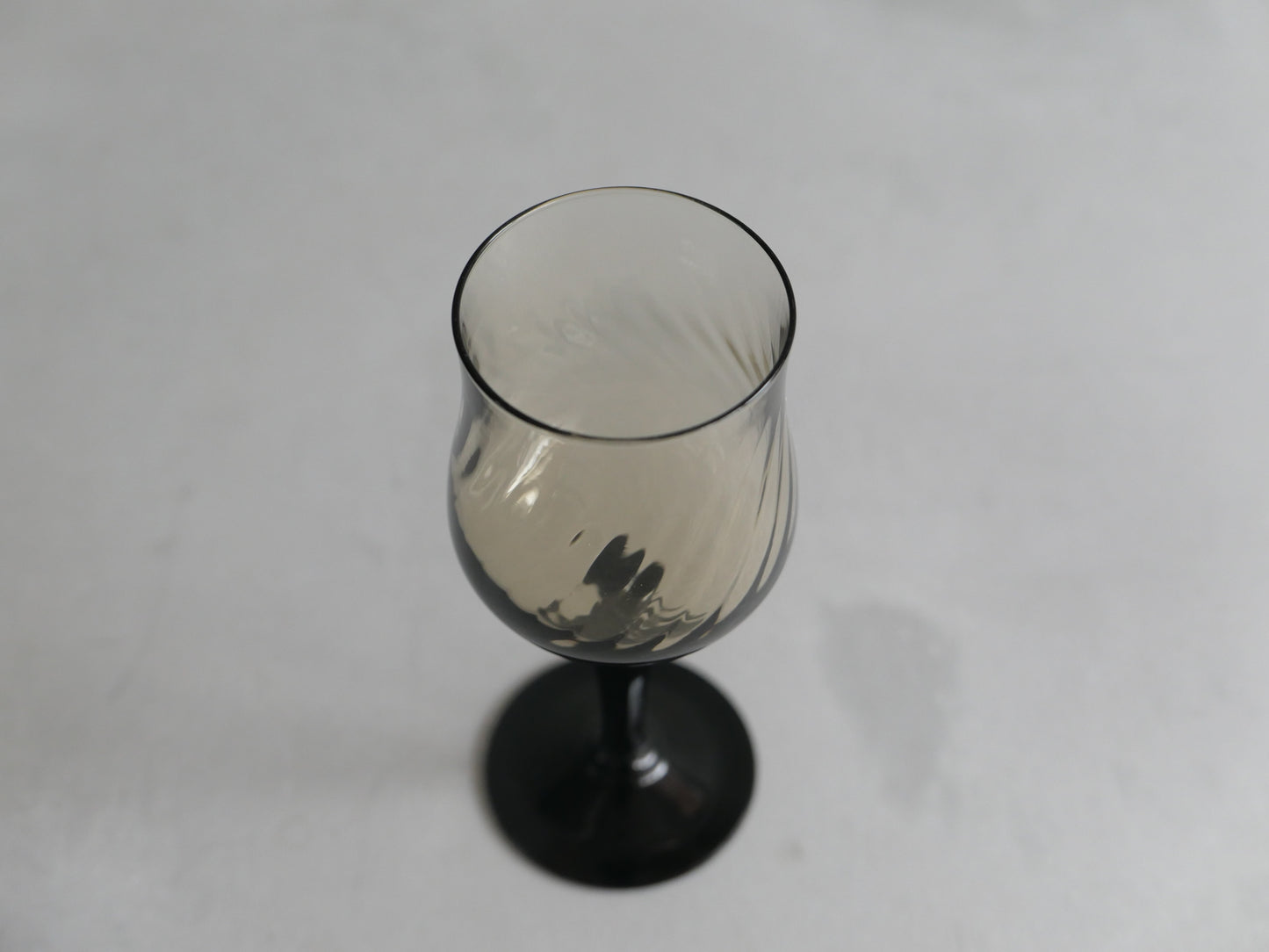 Vintage Black Wine Glass