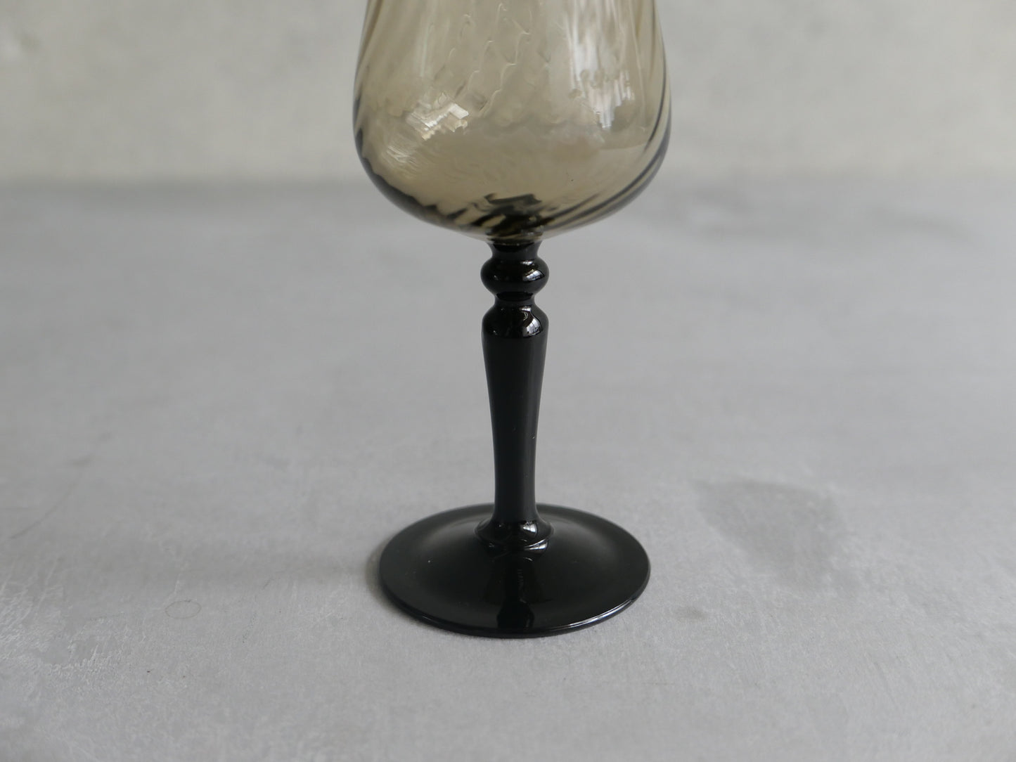 Vintage Black Wine Glass