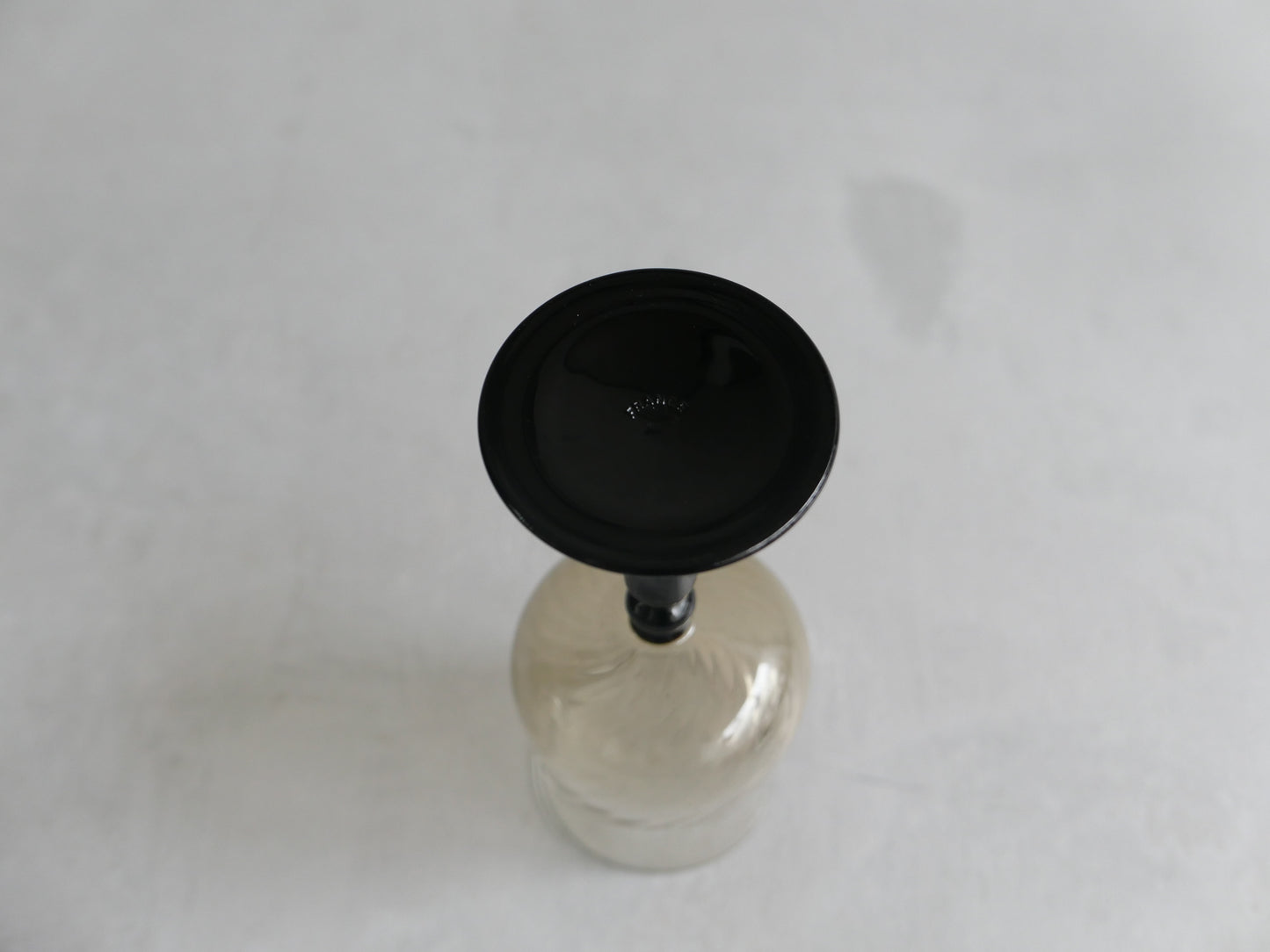Vintage Black Wine Glass