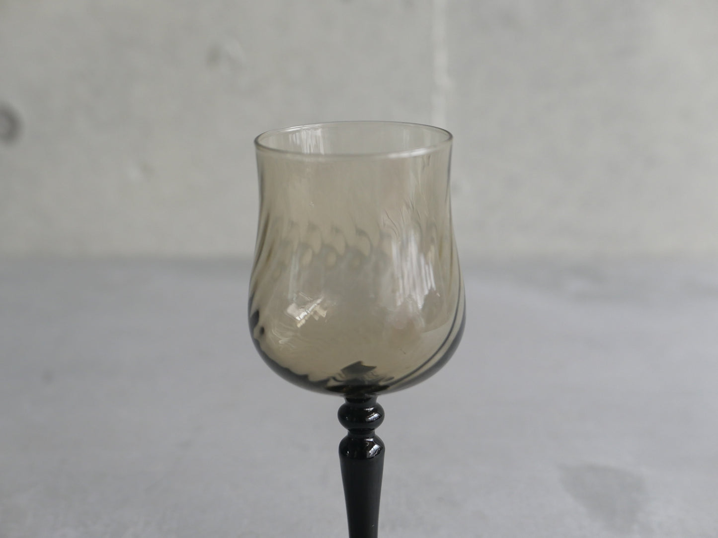 Vintage Black Wine Glass