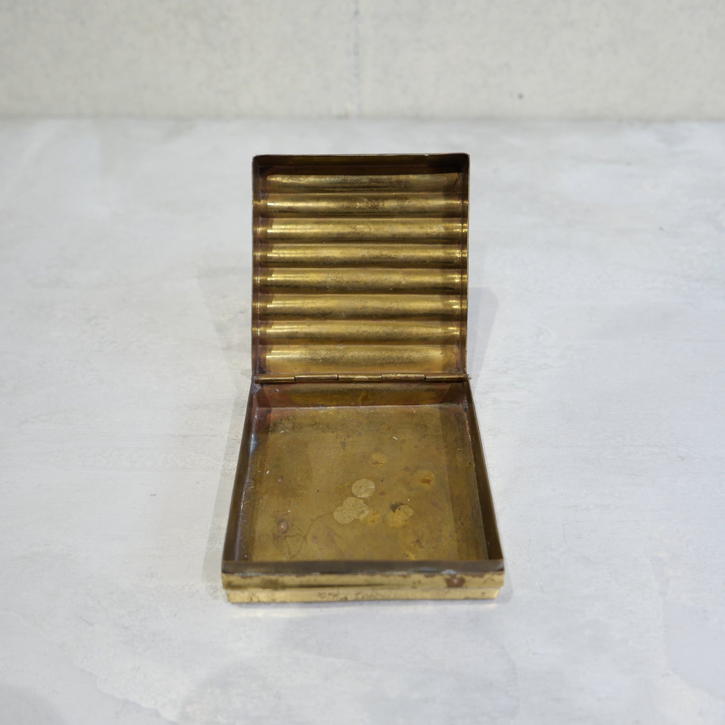 Vintage Brass Square Box