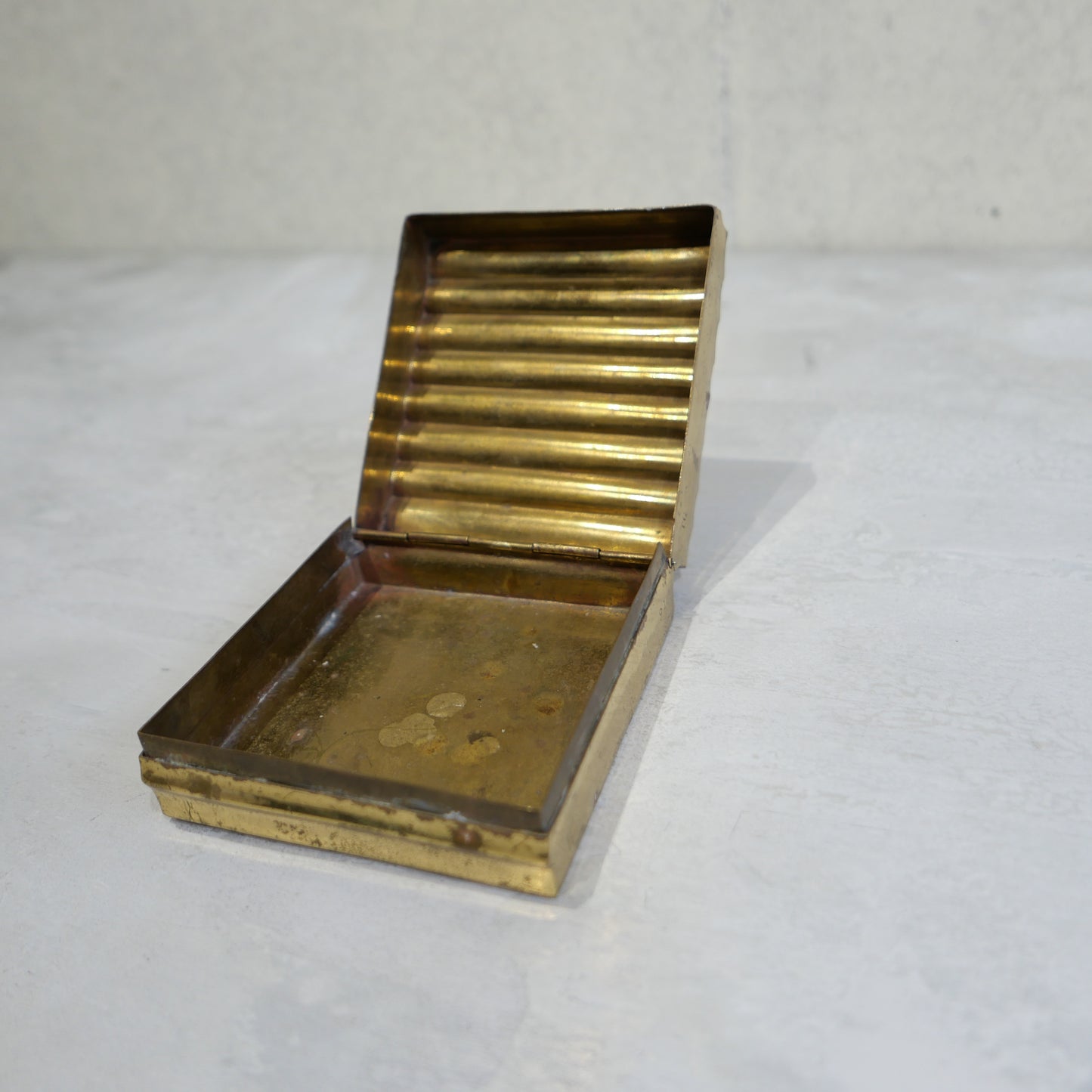 Vintage Brass Square Box