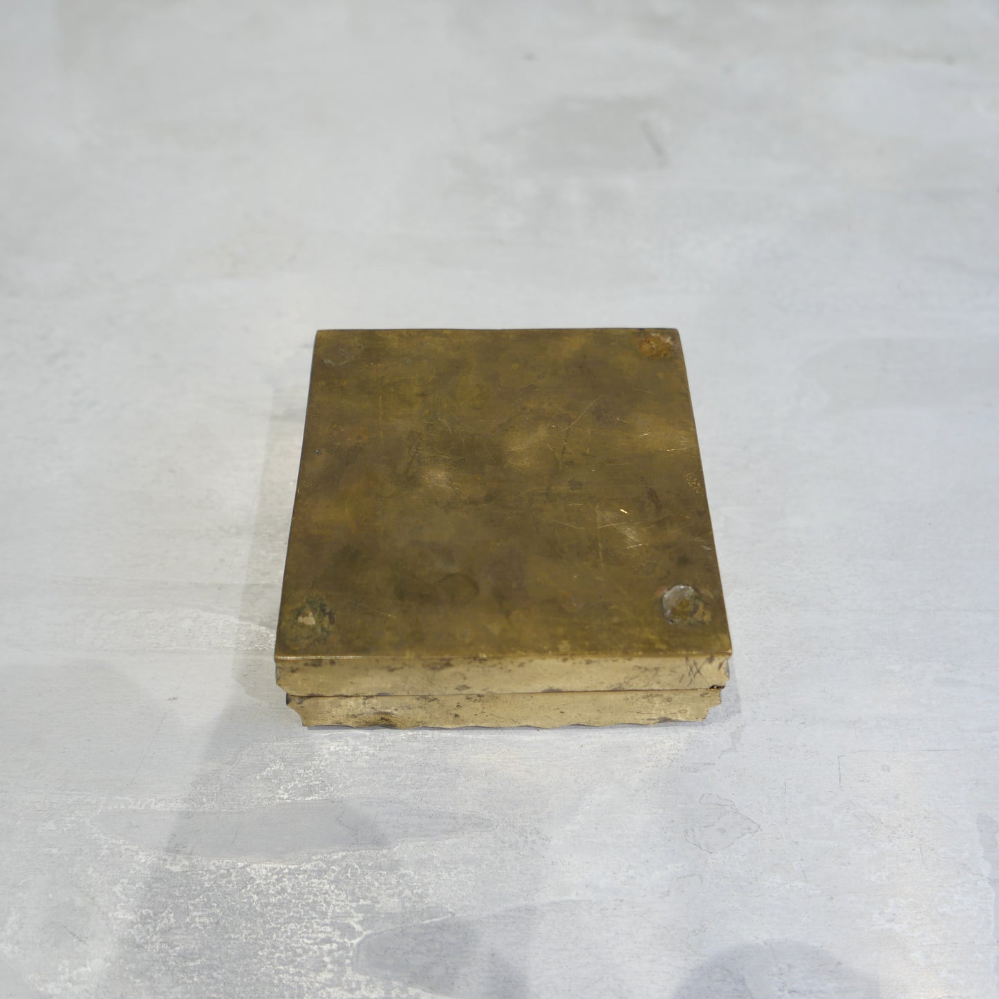 Vintage Brass Square Box