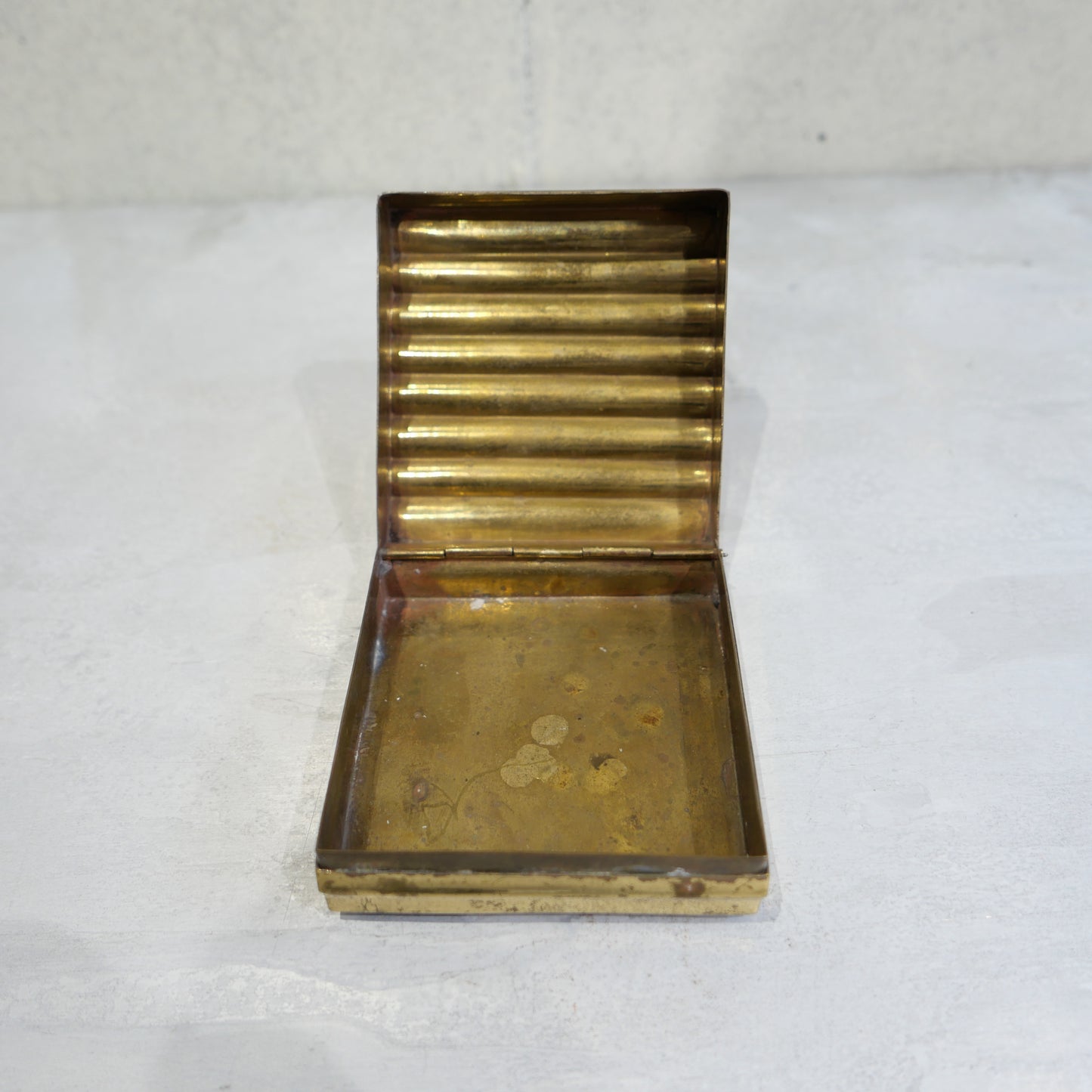 Vintage Brass Square Box