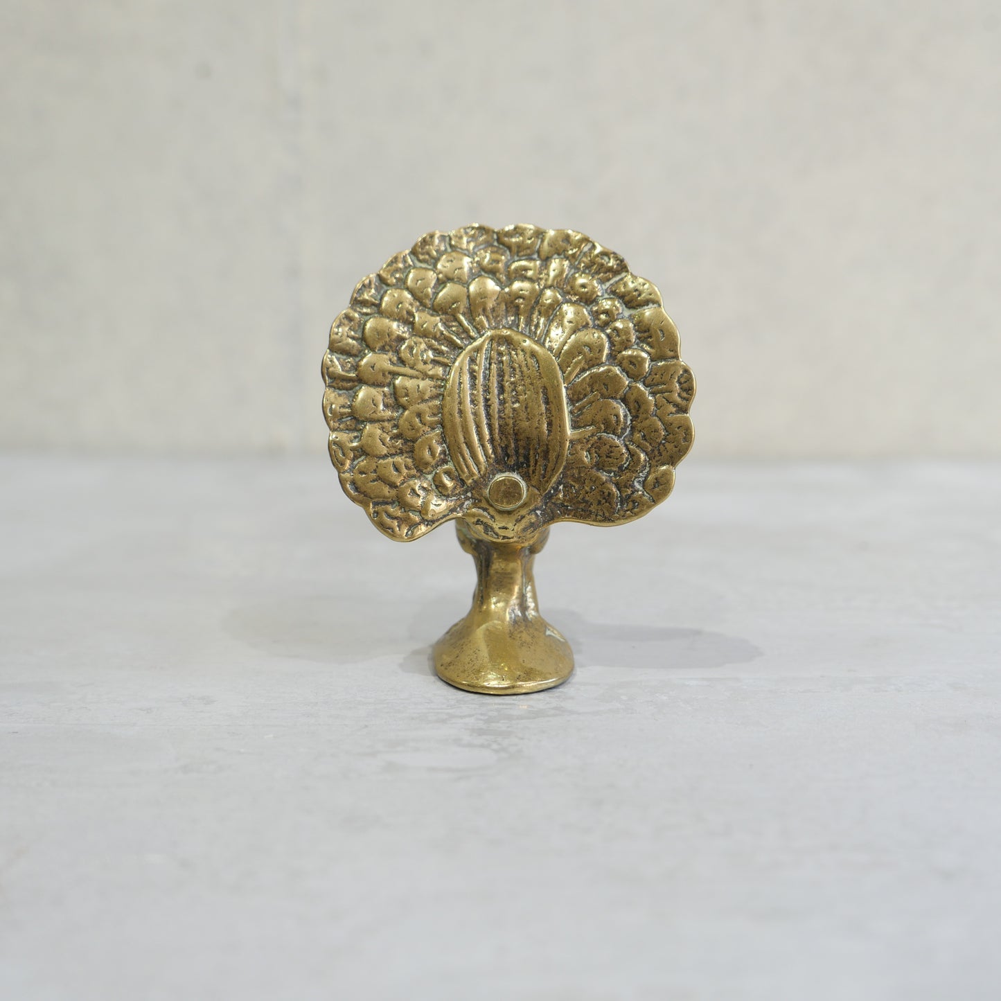 Vintage Brass Peacock Ornament or Paperweight 1950s