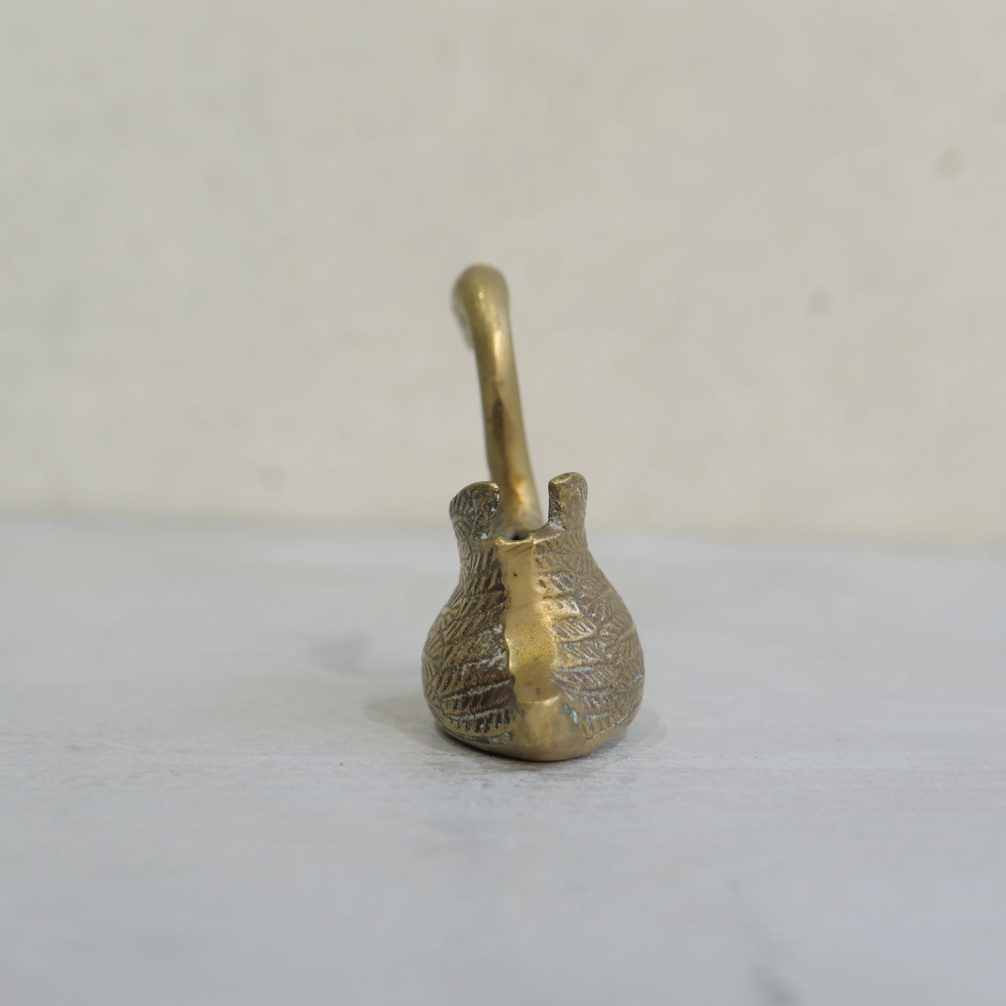 Vintage Brass Swan Ornament 1950s