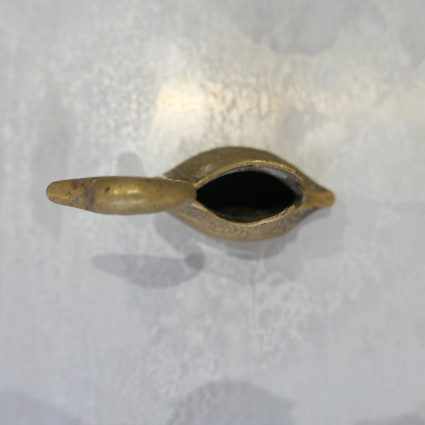 Vintage Brass Swan Ornament 1950s