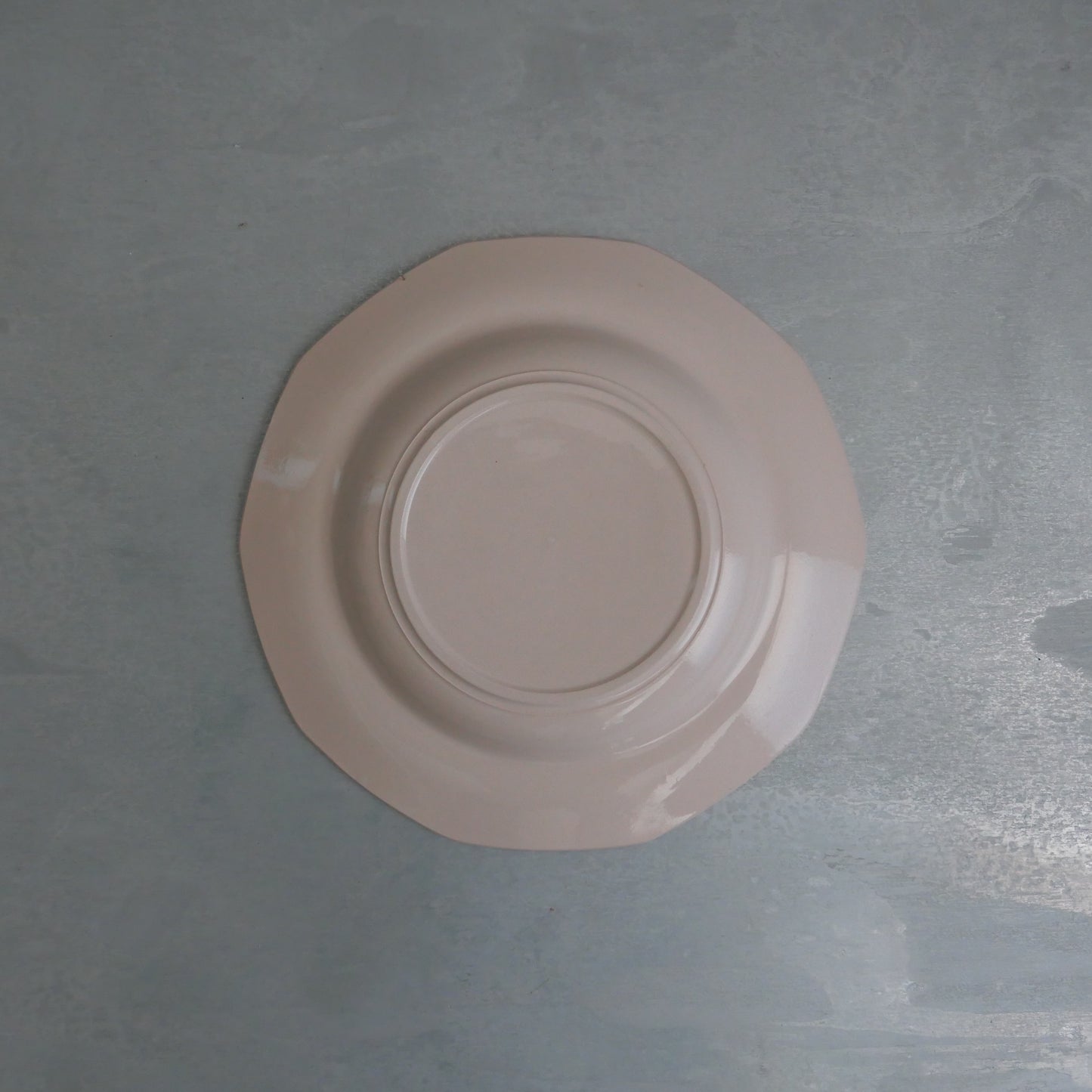 Old Octagonal Pink Plate