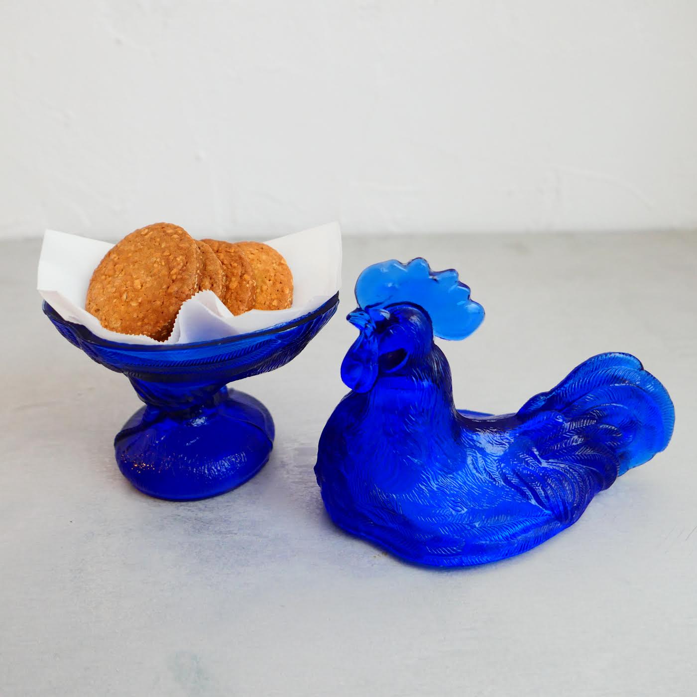 Vintage Glass Chicken Dish